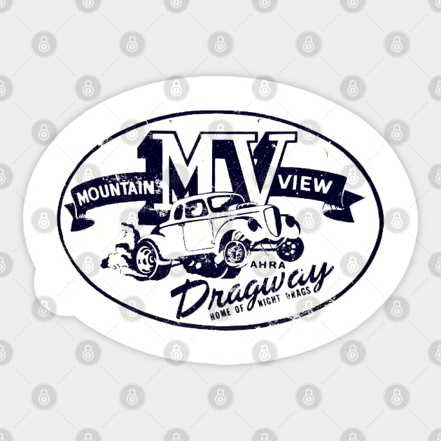 Mountain View Dragway Sticker by retrorockit